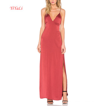 Sexy V-Neck Strap Slip Long Dress